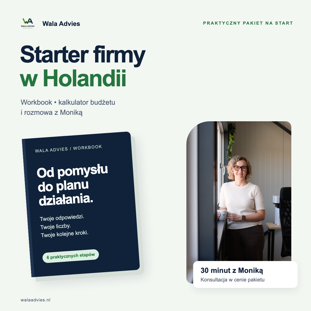 Starter firmy: workbook, kalkulator i 30 minut z Moniką