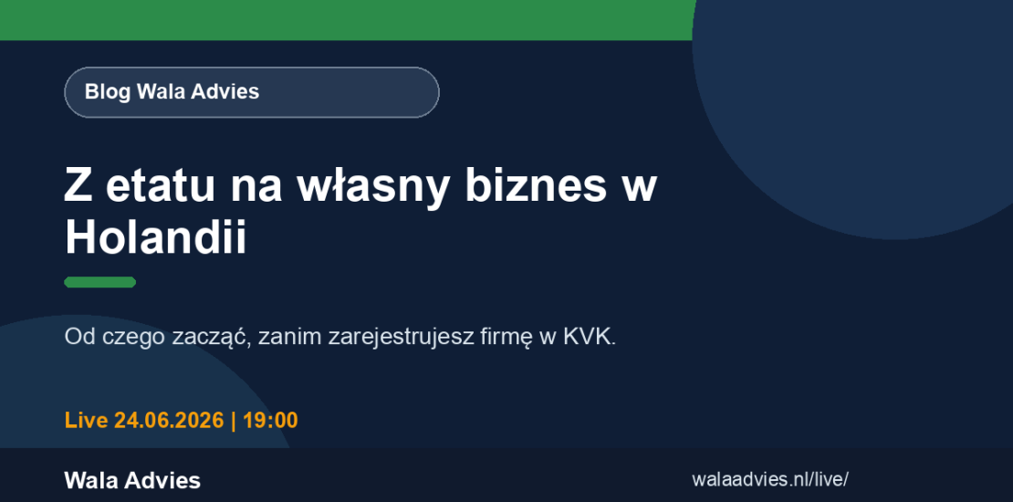 Z etatu na własny biznes w Holandii w 2026. Od czego zacząć?